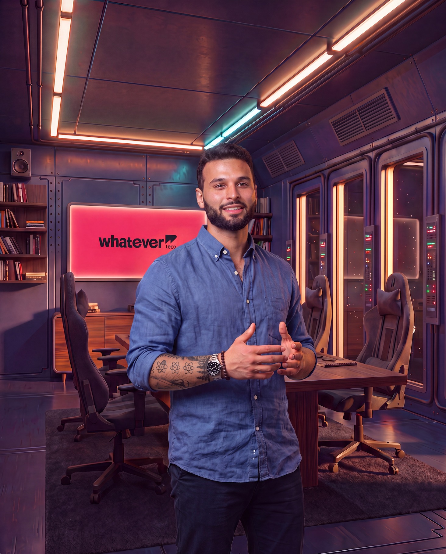 Alejandro Panizo Ayza, Founder of Whatever Tech, at the office